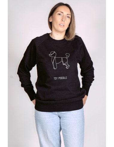 Origami Toy Poodle Woman Round Neck Sweatshirt