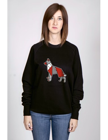 Pop Origami German Shepherd Women's Crew Neck Sweatshirt