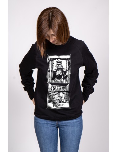 Tarot De Marseille Le Chariot VII Women's Round Neck Sweatshirt