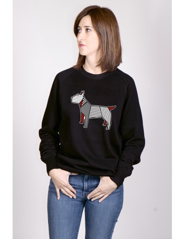 Pop Origami Bull Terrier Women's Round Neck Sweatshirt