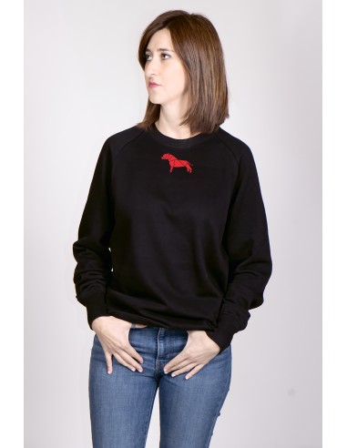 Minigami Pitbull Woman Round Neck Sweatshirt