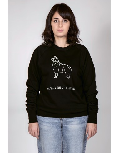 Origami Australian Shepherd Women's Crew Neck Sweatshirt