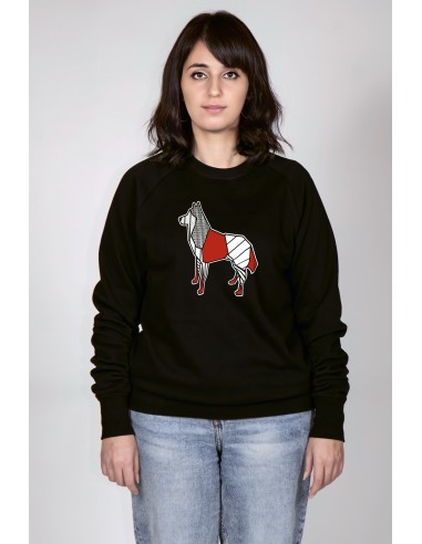 Pop Origami Siberian Husky Women's Crew Neck Sweatshirt