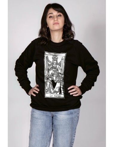 Tarot De Marseille Women's Round Neck Sweatshirt Justice VIII