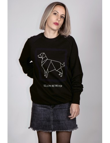 Origami Golden Retriever Women's Crew Neck Sweatshirt