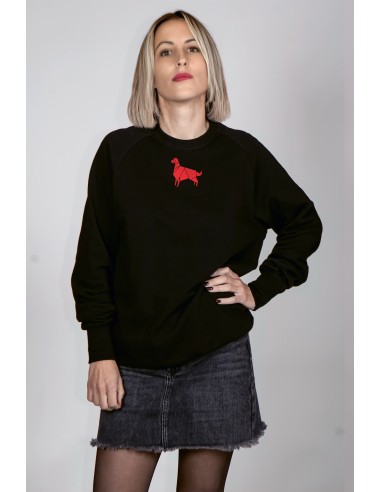 Minigami Golden Retriever Woman Round Neck Sweatshirt