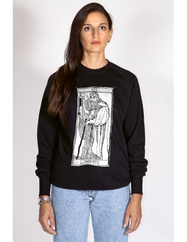 Tarot De Marseille Women's Round Neck Sweatshirt L'hermite IX