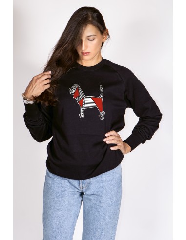 Pop Origami Beagle Women's Round Neck Sweatshirt