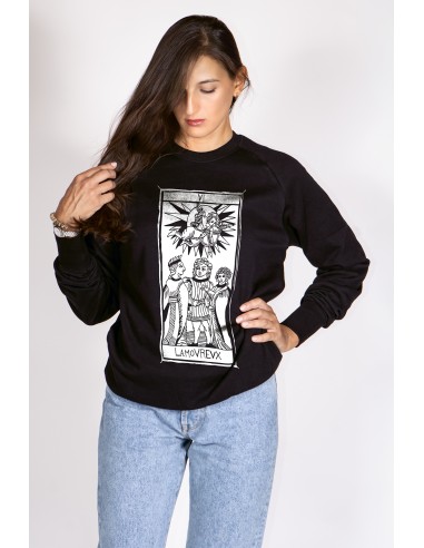 Women's Round Neck Sweatshirt Tarot De Marseille L'amoureux VI