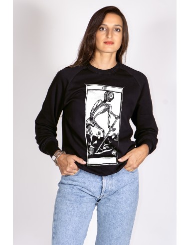 Women's Round Neck Sweatshirt Tarot De Marseille L'arcane Sans Nom La Mort XIII