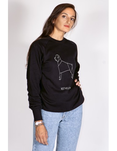 Origami Rottweiler Women's Crew Neck Sweatshirt