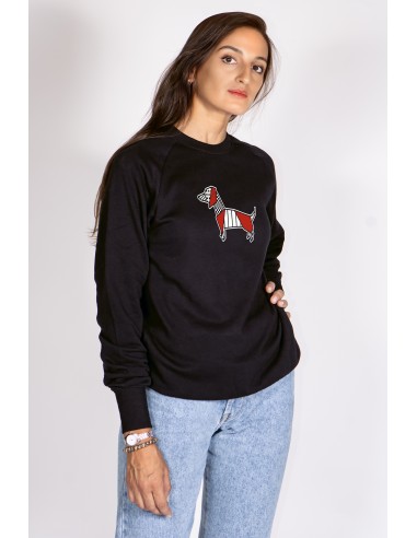 Pop Origami Dachsund Women's Round Neck Sweatshirt