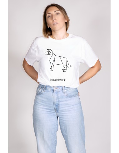 Women's Origami T-shirt Border Collie