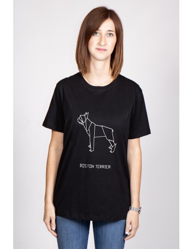 Women's Origami T-shirt Boston Terrier