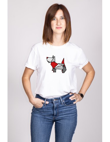 Women's Pop Origami T-shirt Scottish Terrier