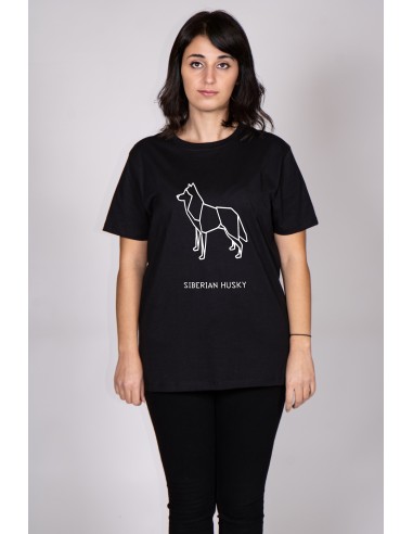 T-shirt Donna Origami Siberian Husky