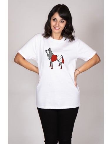 T-shirt Donna Pop Origami Siberian Husky