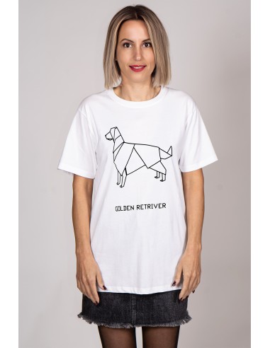 T-shirt Donna Origami Golden Retriever