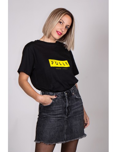 T-shirt Donna Polla Stampa Giallo Fluo