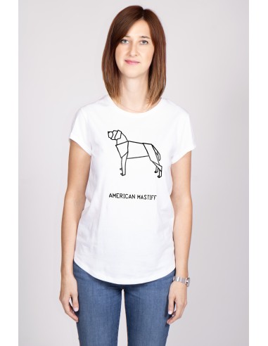 Origami American Mastiff Woman Rolled T-shirt