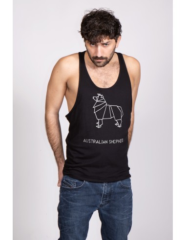 Men Tank top Origami Australian Shepherd