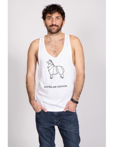 Men Tank top Origami Australian Shepherd