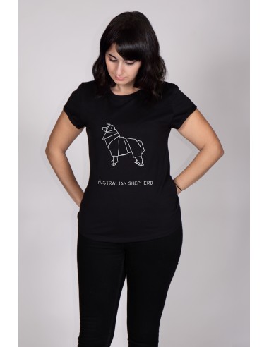 Woman Rolled T-shirt Origami Australian Shepherd