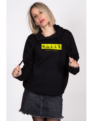 Polla Women's Hoodie with Fluo Yellow Print