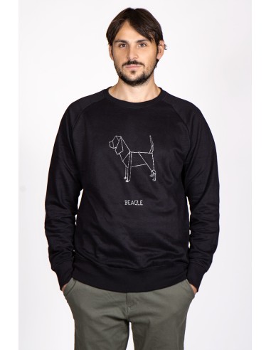 Origami Beagle Men's Crew Neck Sweatshirt