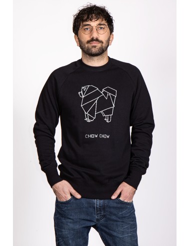 Origami Chow Chow Men's Crew Neck Sweatshirt