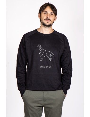 Origami Irish Setter Men's Round Neck Sweatshirt