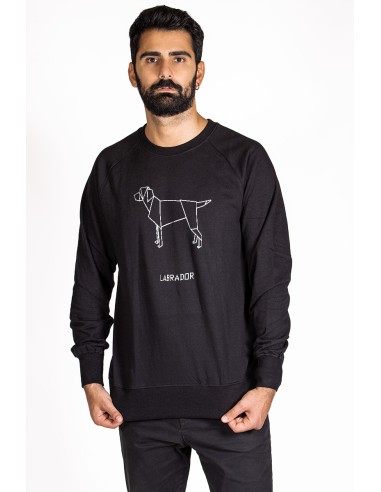 Origami Labrador Crew Neck Sweatshirt for Men