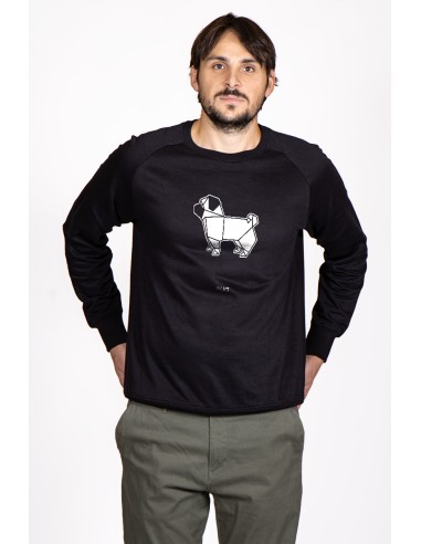 Origami Pug Men's Crew Neck Sweatshirt