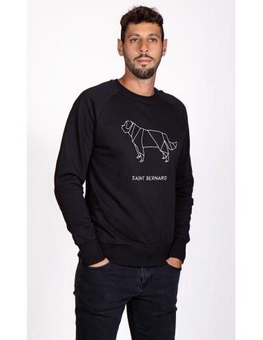 Origami Saint Bernard Men's Crew Neck Sweatshirt