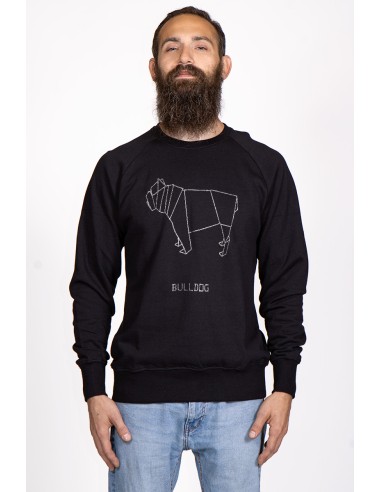 Origami Bulldog Crew Neck Sweatshirt for Men