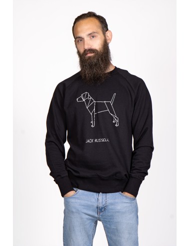 Origami Jack Russell Men's Crew Neck Sweatshirt