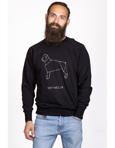 Origami Rottweiler Men's Crew Neck Sweatshirt