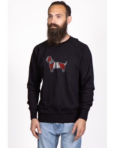 Pop Origami Dachsund Crewneck Sweatshirt for Men