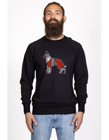 Pop Origami German Shepherd Men's Round Neck Sweatshirt