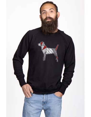 Pop Origami Jack Russell Men's Round Neck Sweatshirt