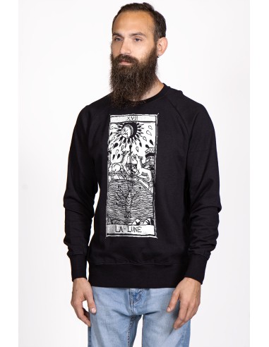 Tarot De Marseille La Lune XVIII Men's Round Neck Sweatshirt