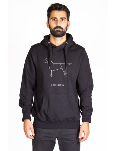 Origami Labrador Men's Hooded Sweatshirt