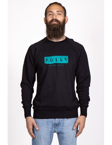 Polla Men's Crew Neck Sweatshirt Light Blue Print