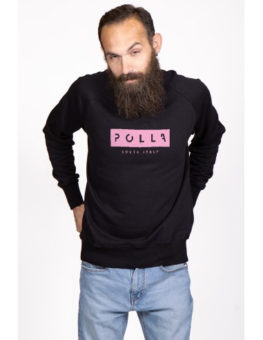 Polla Men's Round Neck Sweatshirt Pink Print