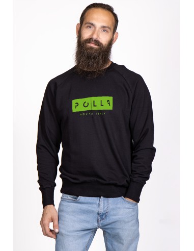 Polla Men's Crew Neck Sweatshirt Green Print