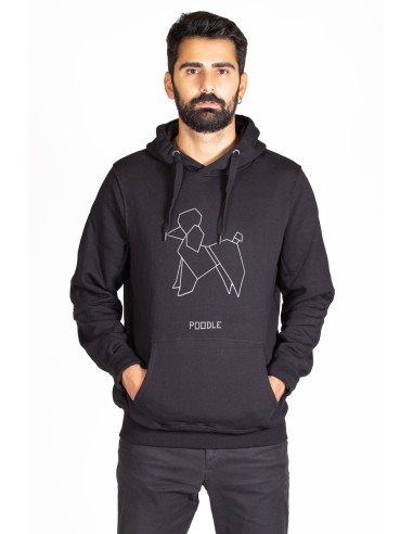 Origami Poodle Men's Hoodie