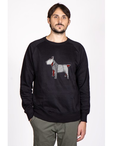 Pop Origami Bull Terrier Men's Round Neck Sweatshirt