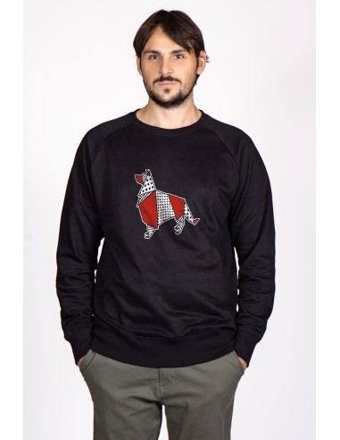 Pop Origami Collie Men's Round Neck Sweatshirt