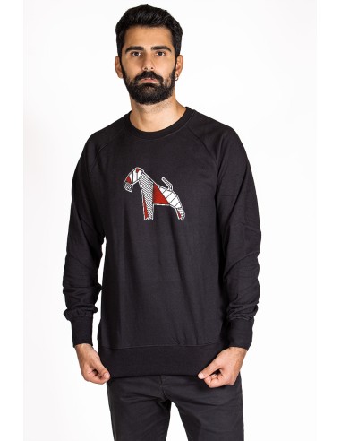 Pop Origami Fox Terrier Crew Neck Sweatshirt for Men