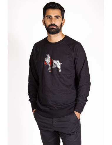 Pop Origami French Bulldog Crew Neck Sweatshirt for Men